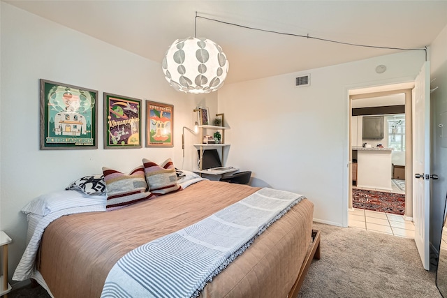 view of carpeted bedroom