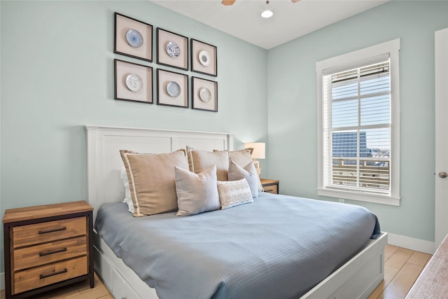 bedroom with ceiling fan