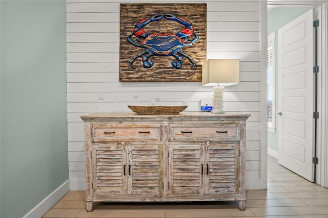 bar with wooden walls