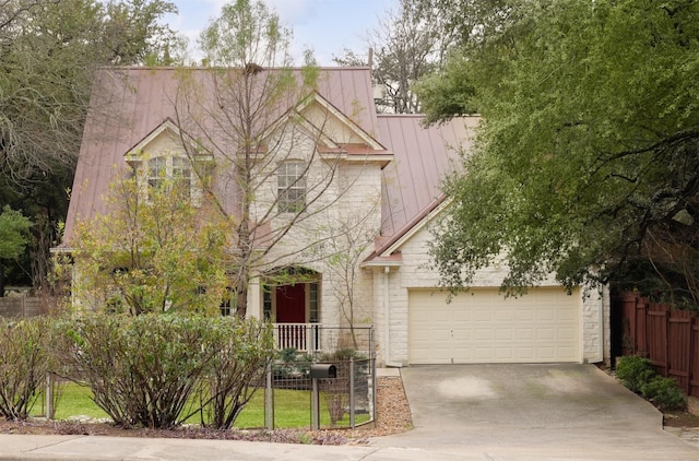 view of front of house featuring a garage