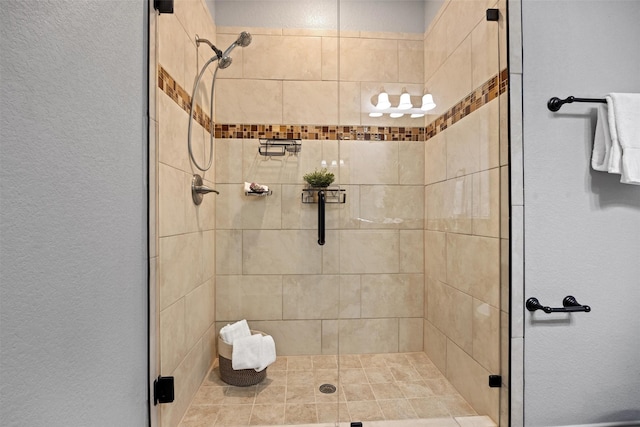 bathroom featuring walk in shower