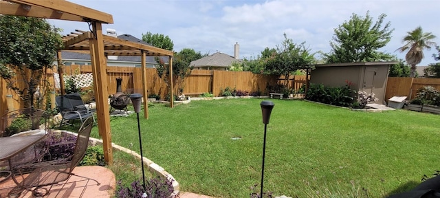 11513 Glen Knoll Dr, Manor, TX 78653 - view of yard with a pergola