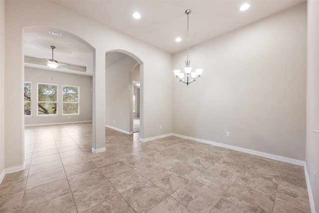 empty room with ceiling fan