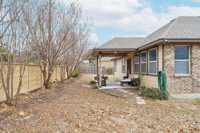 view of yard with a patio