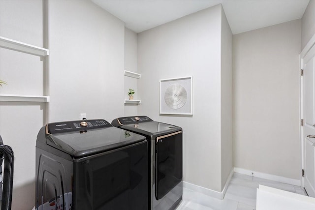 laundry room featuring washer and dryer