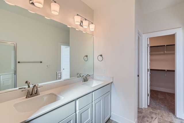 bathroom with vanity