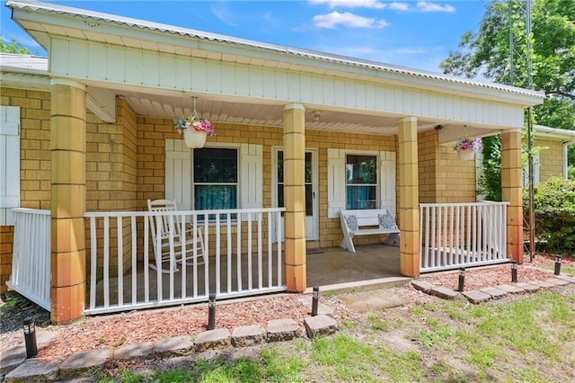 exterior space featuring a porch