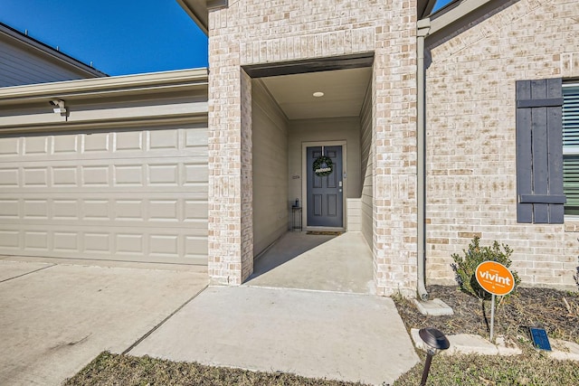 entrance to property with a garage