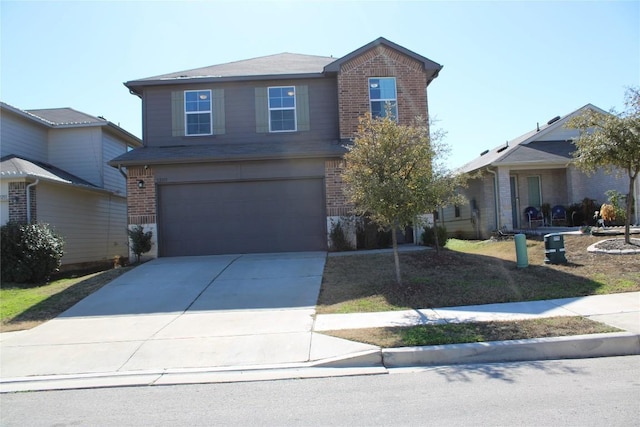 view of property featuring a garage