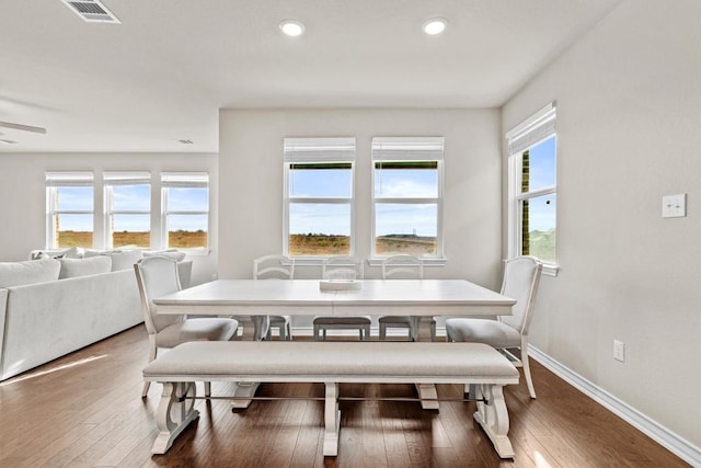488 Pepperbark Loop, Buda, TX 78610 - dining room featuring hardwood / wood-style floors, baseboards, and recessed lighting