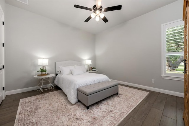 210 Miranda Way, Georgetown, TX 78633 - bedroom featuring wood finished floors, baseboards, and a ceiling fan