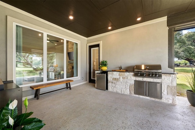 210 Miranda Way, Georgetown, TX 78633 - view of patio featuring exterior kitchen