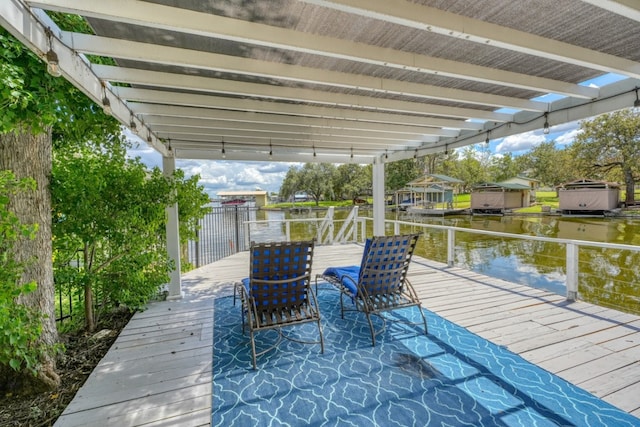 614 E Briarway Dr, Granite Shoals, TX 78654 - wooden deck featuring a water view