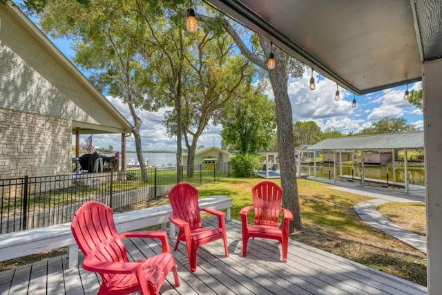 614 E Briarway Dr, Granite Shoals, TX 78654 - wooden deck with a water view