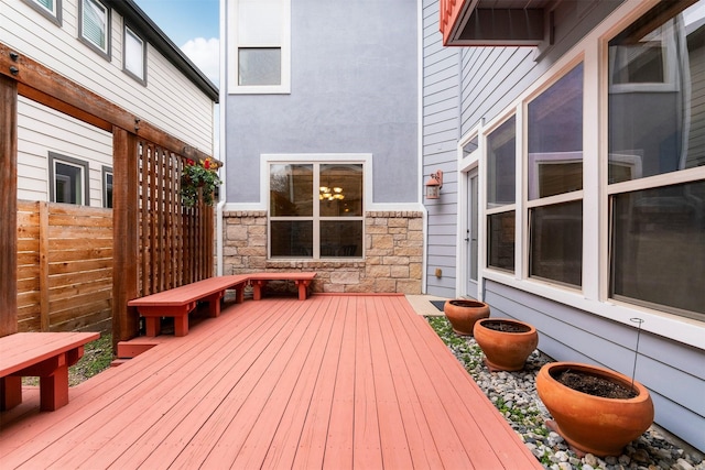 view of wooden terrace