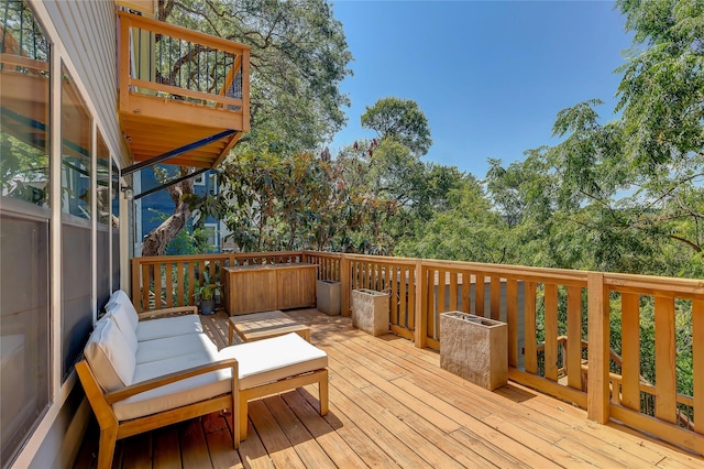 view of wooden deck