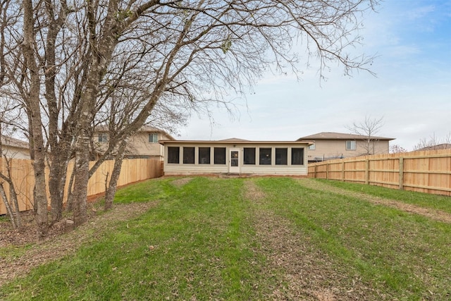 12206 Athens St, Manor, TX 78653 - rear view of house with a sunroom