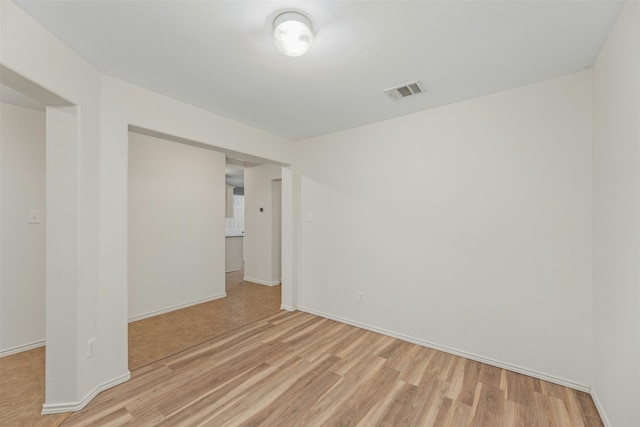 empty room featuring light wood-type flooring