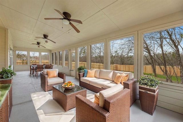 view of sunroom / solarium