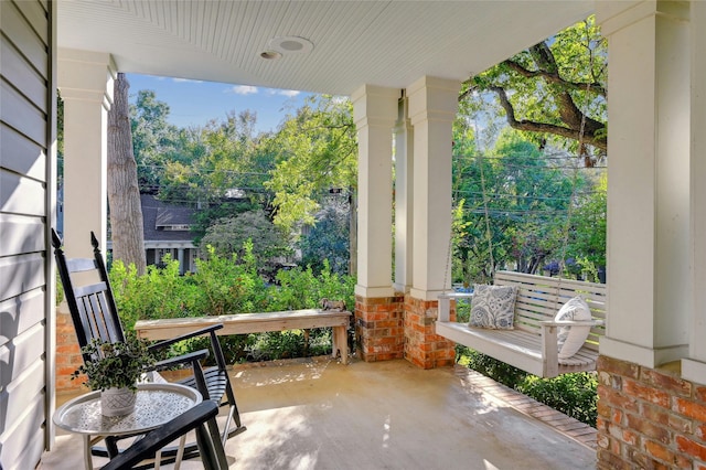 view of patio / terrace featuring covered porch