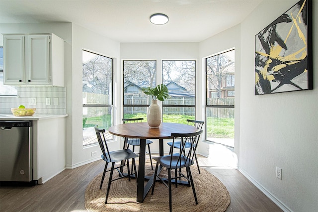 dining room featuring dark hardwood / wood-style floors