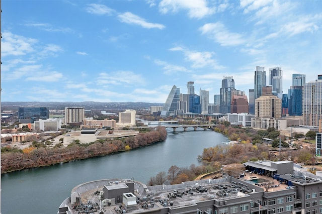 city view featuring a water view