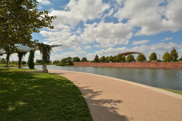 view of water feature