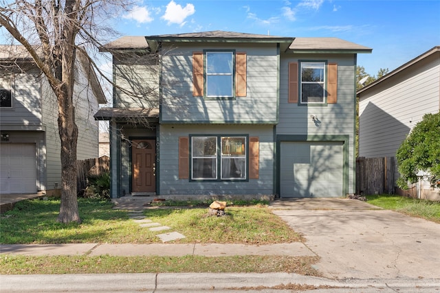 view of front facade featuring a garage