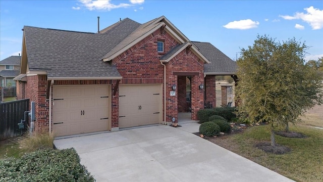 view of front of home featuring a garage