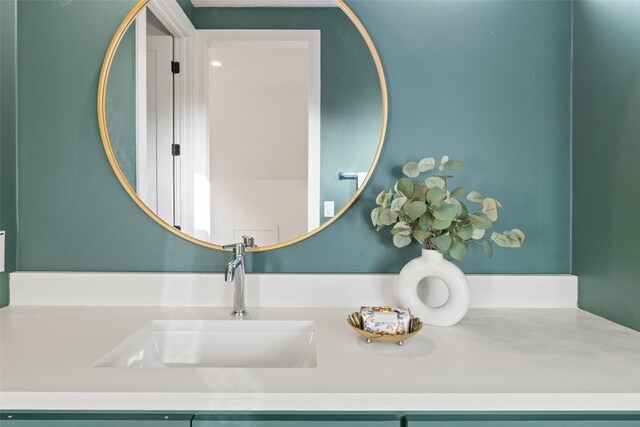 interior details with vanity