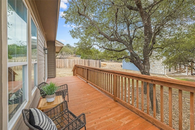 view of wooden deck