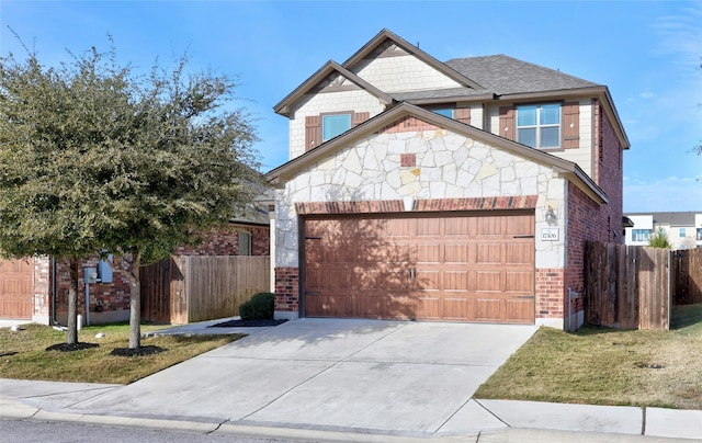 view of front facade with a garage