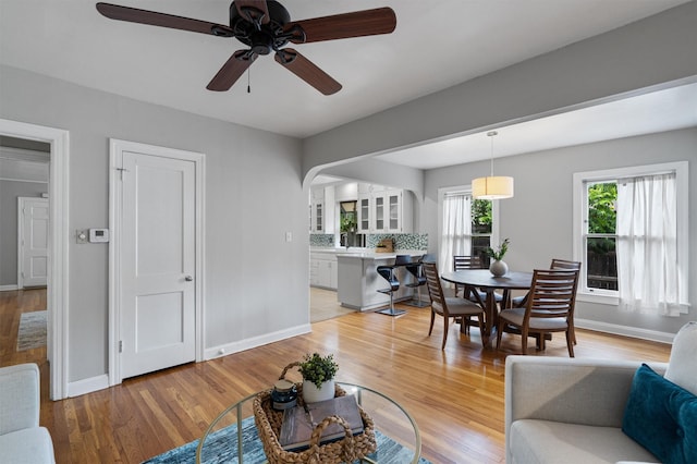 living room featuring light hardwood / wood-style floors