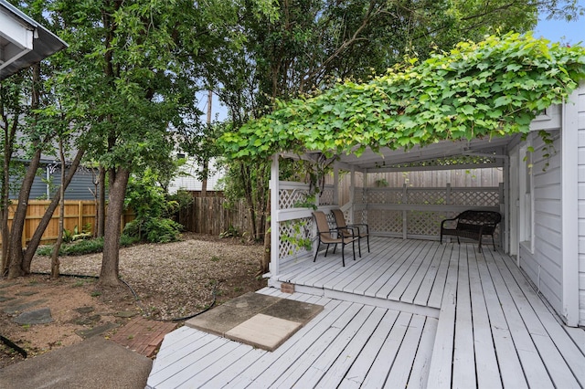 view of wooden deck