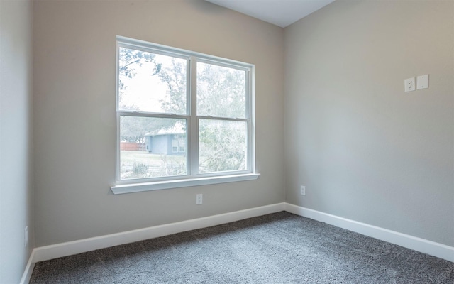 unfurnished room with carpet floors