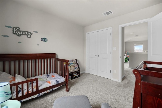 view of carpeted bedroom