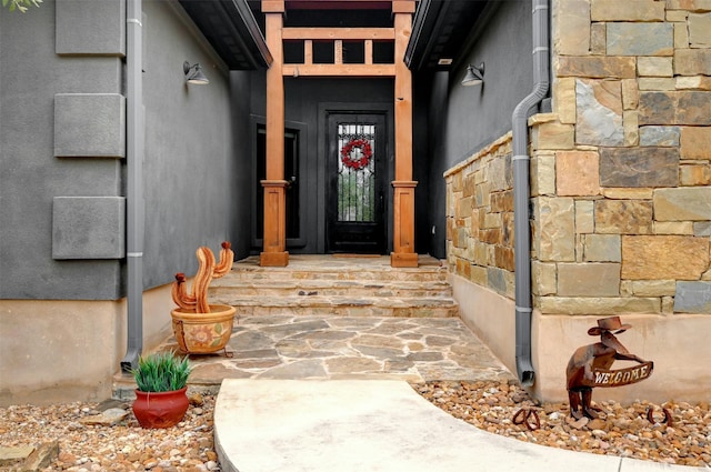 view of doorway to property