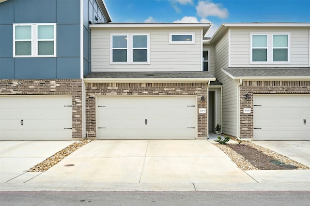 view of property with a garage