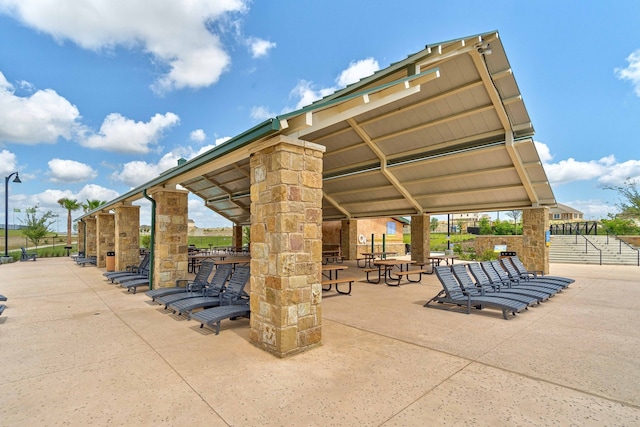 view of home's community featuring a patio and a gazebo