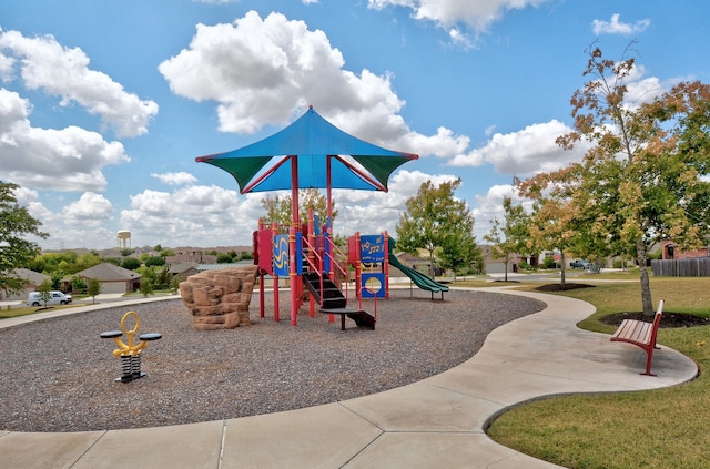 view of jungle gym