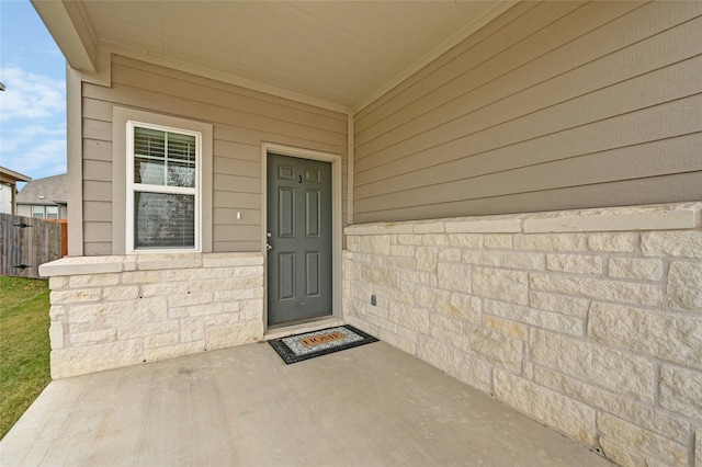 view of doorway to property