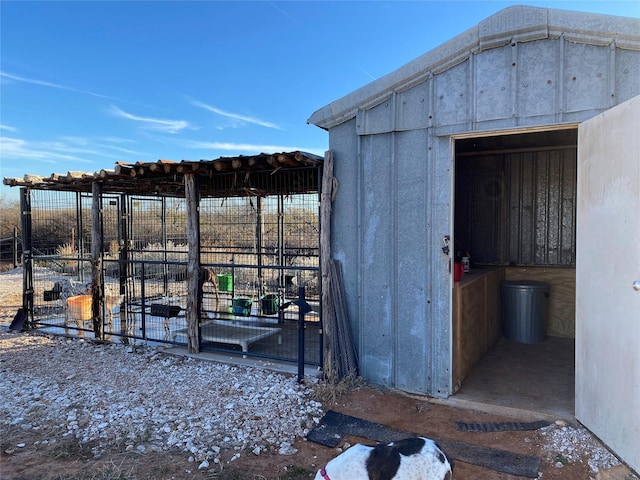 view of outdoor structure