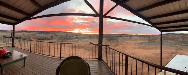 view of deck at dusk