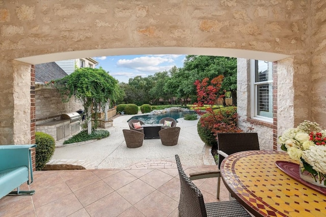 127 Roberts Cir, Georgetown, TX 78633 - view of patio with outdoor dining area and an outdoor pool