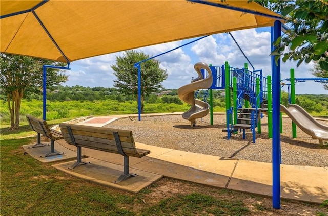 view of community jungle gym