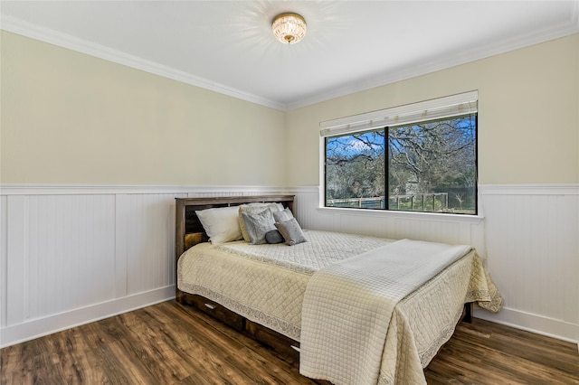 bedroom featuring dark wood-type flooring