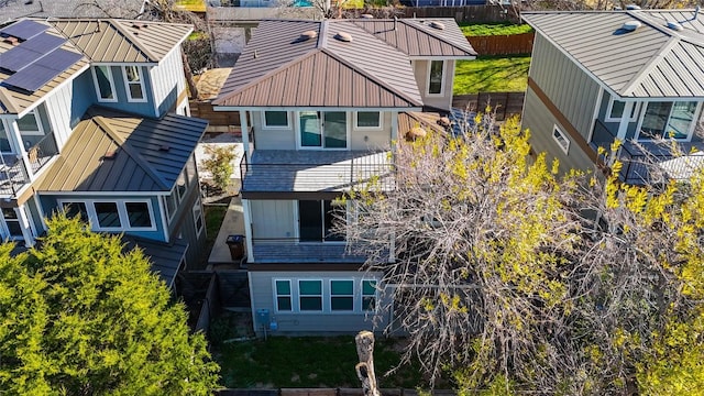 aerial view with a residential view