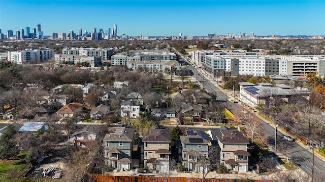 aerial view featuring a view of city