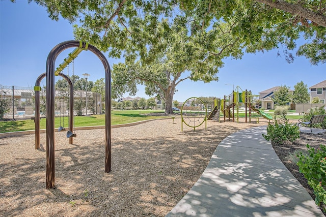 view of jungle gym