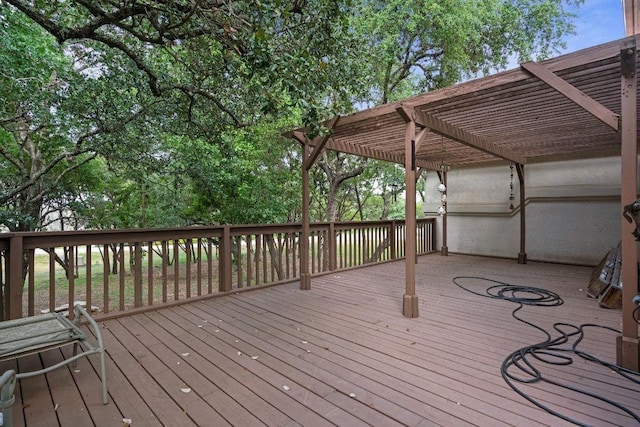 deck with a pergola